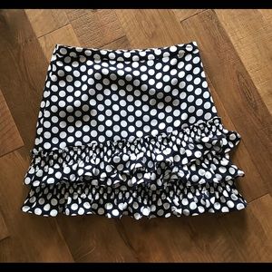 Snappy ruffled poke dot skirt from JCrew
